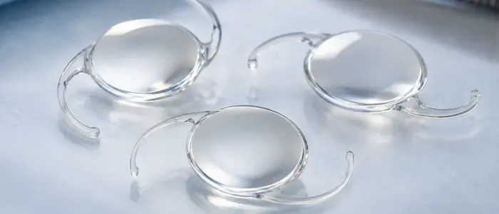 Lente intraocular usada na cirurgia de catarata